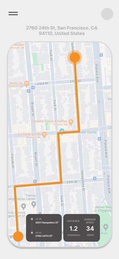 Live trip tracking in the MobiHub app